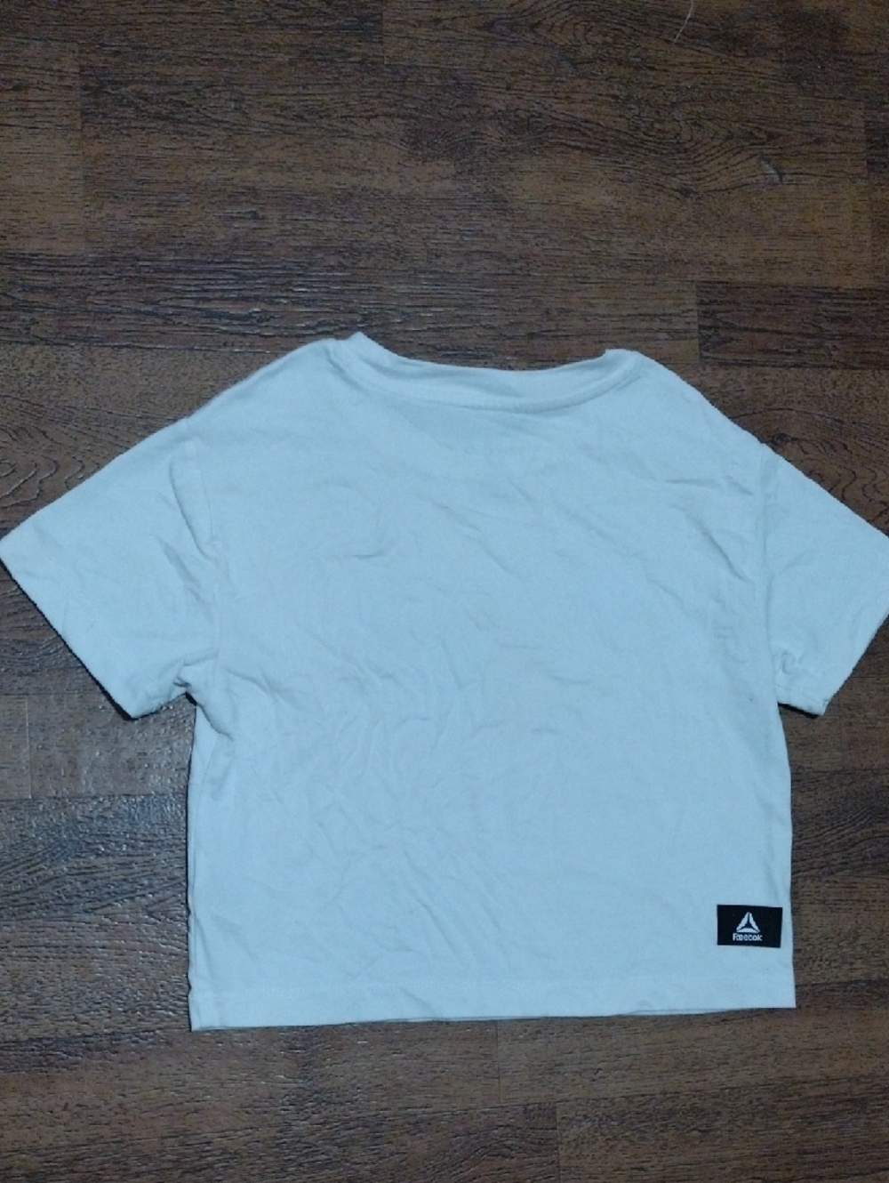 Reebok White Kids Tee with Navy Logo Bar - Picture 6 of 7